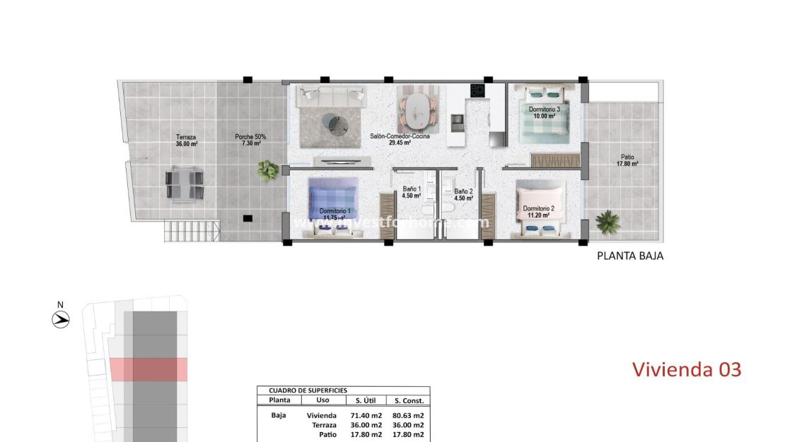 Nieuwbouw - Bungalow - Pilar de la Horadada - pueblo